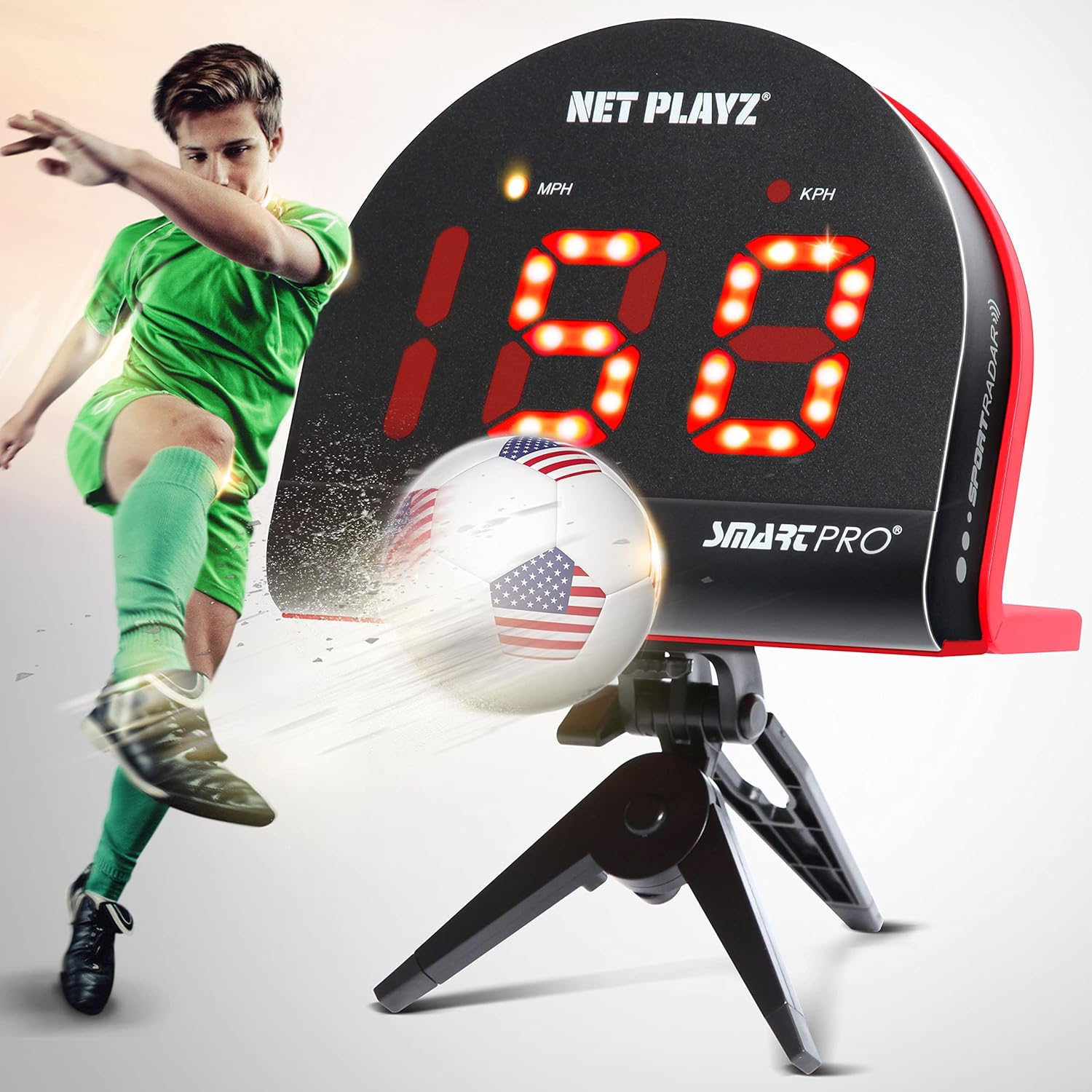 NET PLAYZ SMART PRO 速度測定器 SMART PRO SPEED RADAR | WITH BASEBALL - BASEBALL Equipment
